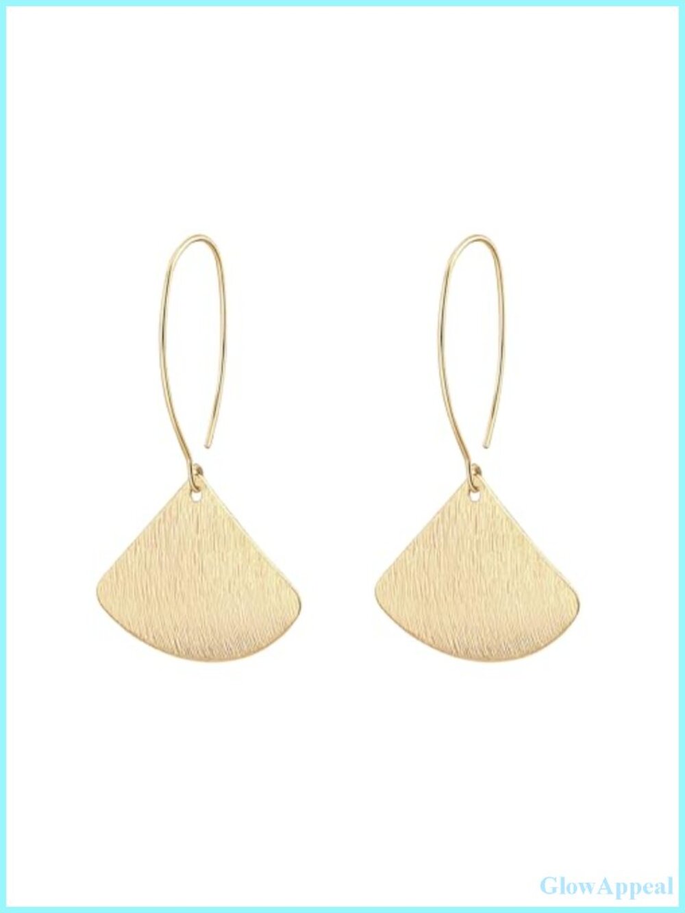 18K Gold Plated Disc Ball Triangle Sunburst Drop Earrings Long Dangle